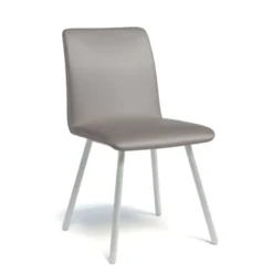 Perfecta Pisa Chaise de salle à manger moderne en métal et simili><noscript><img width=