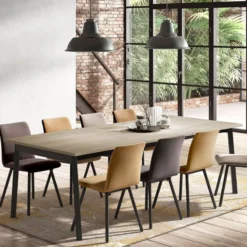 Perfecta Pisa Chaise en tissu de salle à manger><noscript><img width=