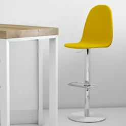 Cancio Play Tabouret réglable en hauteur tissu et pied métal> Tabouret Snack (assise +/- 65 Cm)|Tabouret De Bar (assise +/- 80 Cm)