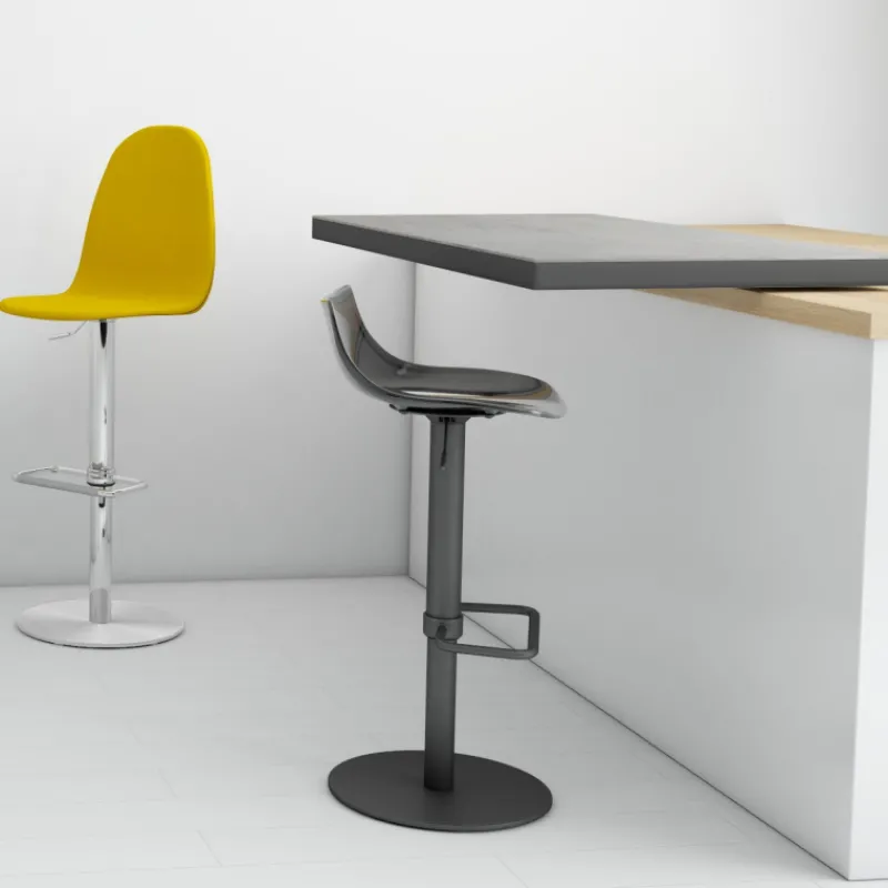 Cancio Play Tabouret réglable moderne en synthétique et métal> Tabouret Snack (assise +/- 65 Cm)|Tabouret De Bar (assise +/- 80 Cm)