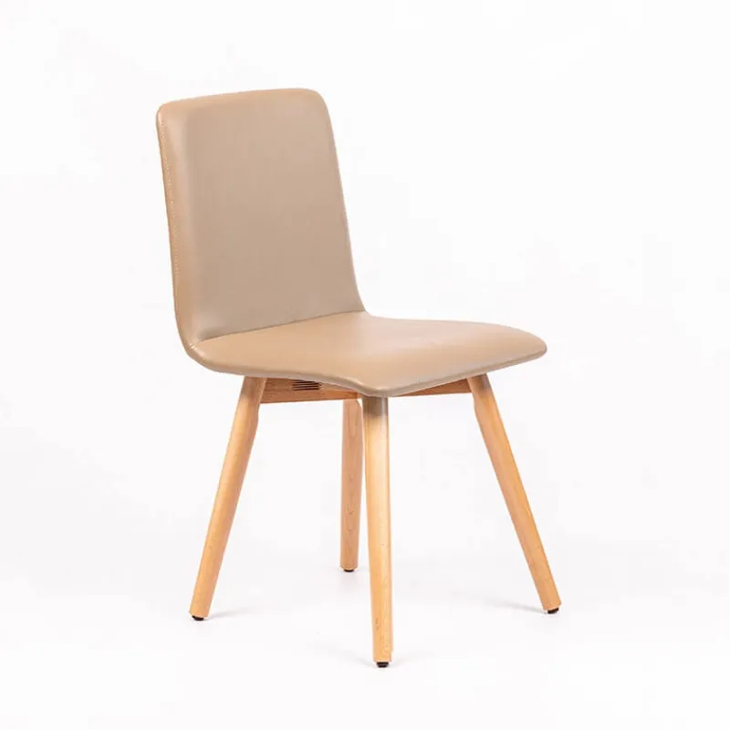 Sessio Plaza Chaise moderne rembourrée avec pieds en bois coniques> Chaise De Cuisine|Chaise De Salle à Manger