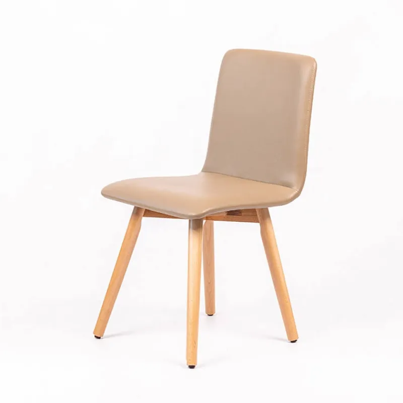 Sessio Plaza Chaise moderne rembourrée avec pieds en bois coniques> Chaise De Cuisine|Chaise De Salle à Manger
