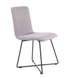 Sessio Plaza diamant Chaise design en tissu avec pieds filaires en métal noir> Chaise De Salle à Manger|Chaise Salon