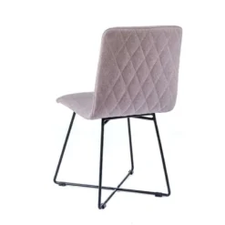 Sessio Plaza diamant Chaise design en tissu avec pieds filaires en métal noir><noscript><img width=