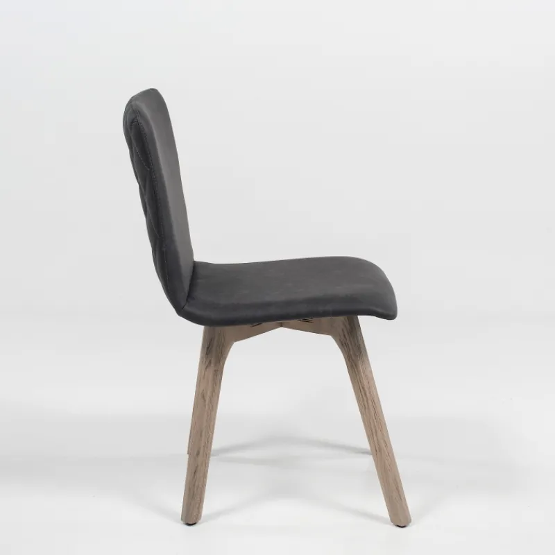 Sessio Plaza diamant Chaise de séjour scandinave matelassée en synthétique et bois> Chaise De Cuisine|Chaise De Salle à Manger