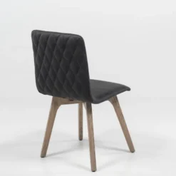 Sessio Plaza diamant Chaise de séjour scandinave matelassée en synthétique et bois><noscript><img width=