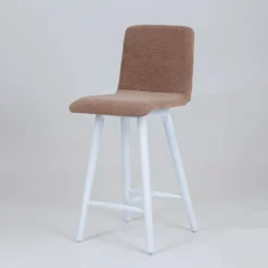 Sessio Plaza diamant Tabouret snack avec dos matelassé en tissu et pieds en bois> Tabouret Snack (assise +/- 65 Cm)|Tabouret De Bar (assise +/- 80 Cm)