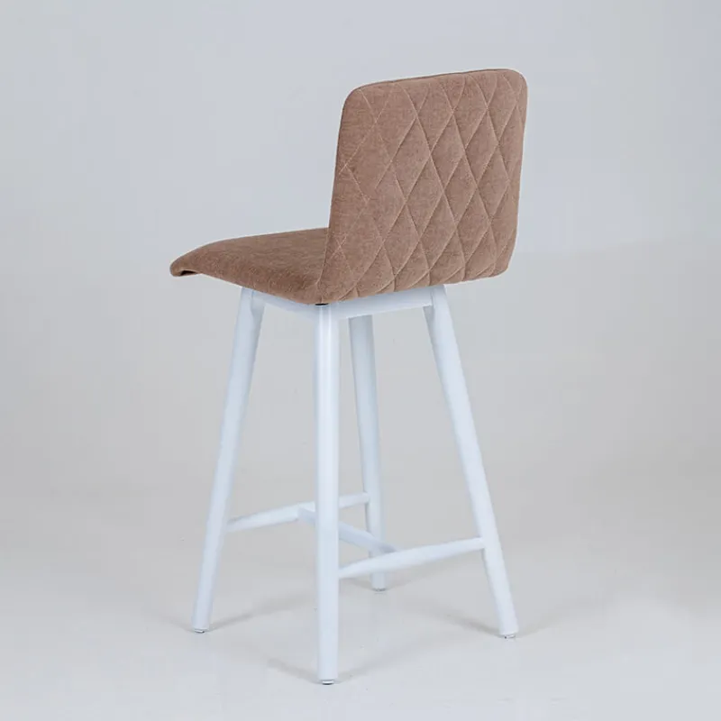 Sessio Plaza diamant Tabouret snack avec dos matelassé en tissu et pieds en bois> Tabouret Snack (assise +/- 65 Cm)|Tabouret De Bar (assise +/- 80 Cm)