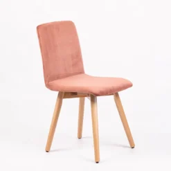 Sessio Plaza line Chaise en tissu avec dos matelassé et pieds en bois><noscript><img width=