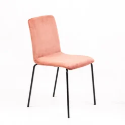 Sessio Plaza line Chaise moderne avec dos matelassé en tissu et pieds en métal> Chaise Salon|Chaise De Salle à Manger