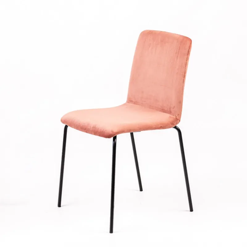 Sessio Plaza line Chaise moderne avec dos matelassé en tissu et pieds en métal> Chaise Salon|Chaise De Salle à Manger