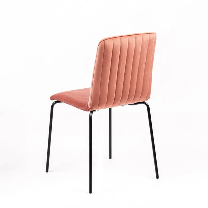 Sessio Plaza line Chaise moderne avec dos matelassé en tissu et pieds en métal> Chaise Salon|Chaise De Salle à Manger