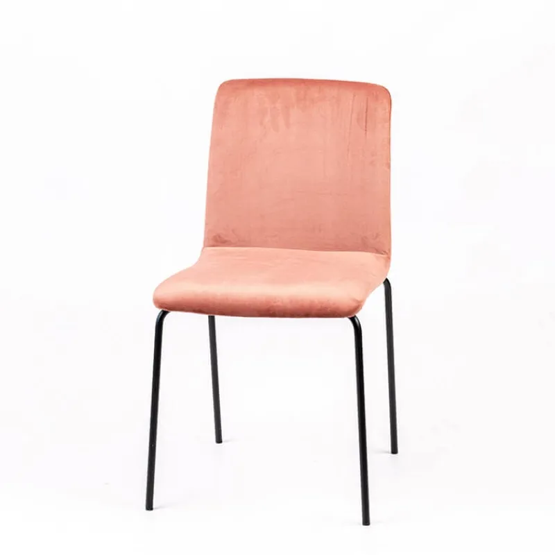 Sessio Plaza line Chaise moderne avec dos matelassé en tissu et pieds en métal> Chaise Salon|Chaise De Salle à Manger
