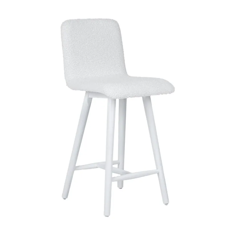 Sessio Plaza Tabouret snack scandinave en tissu et pieds coniques en bois> Tabouret Snack (assise +/- 65 Cm)|Tabouret De Bar (assise +/- 80 Cm)