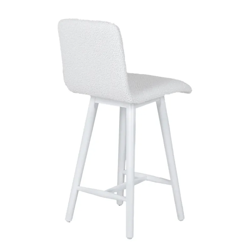 Sessio Plaza Tabouret snack scandinave en tissu et pieds coniques en bois> Tabouret Snack (assise +/- 65 Cm)|Tabouret De Bar (assise +/- 80 Cm)