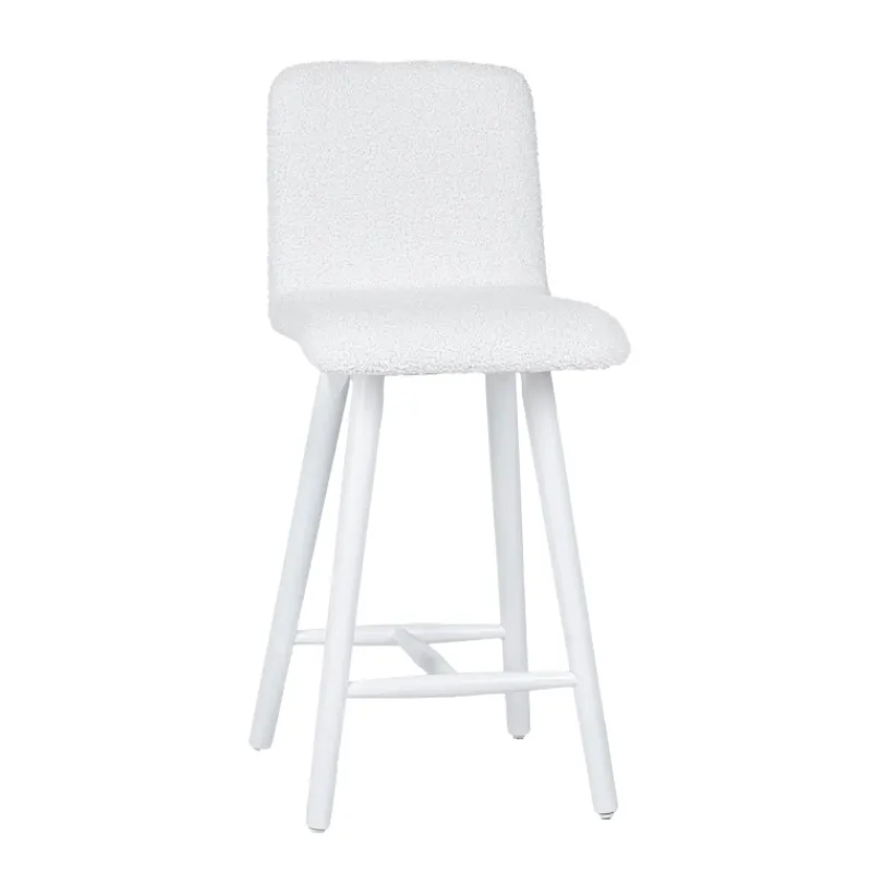 Sessio Plaza Tabouret snack scandinave en tissu et pieds coniques en bois> Tabouret Snack (assise +/- 65 Cm)|Tabouret De Bar (assise +/- 80 Cm)