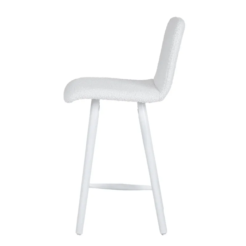 Sessio Plaza Tabouret snack scandinave en tissu et pieds coniques en bois> Tabouret Snack (assise +/- 65 Cm)|Tabouret De Bar (assise +/- 80 Cm)