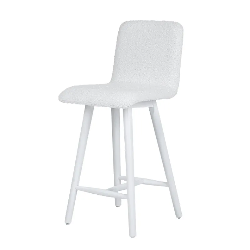 Sessio Plaza Tabouret snack scandinave en tissu et pieds coniques en bois> Tabouret Snack (assise +/- 65 Cm)|Tabouret De Bar (assise +/- 80 Cm)