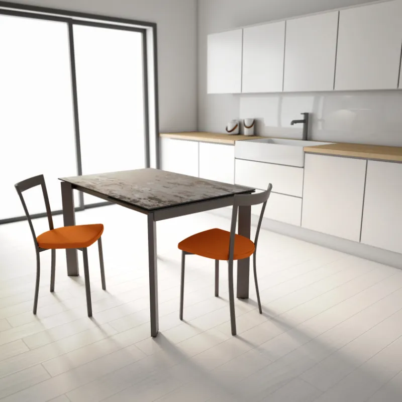 Cancio Poker Table extensible Dekton pieds métal> Table De Cuisine|Table Pour Petit Espace