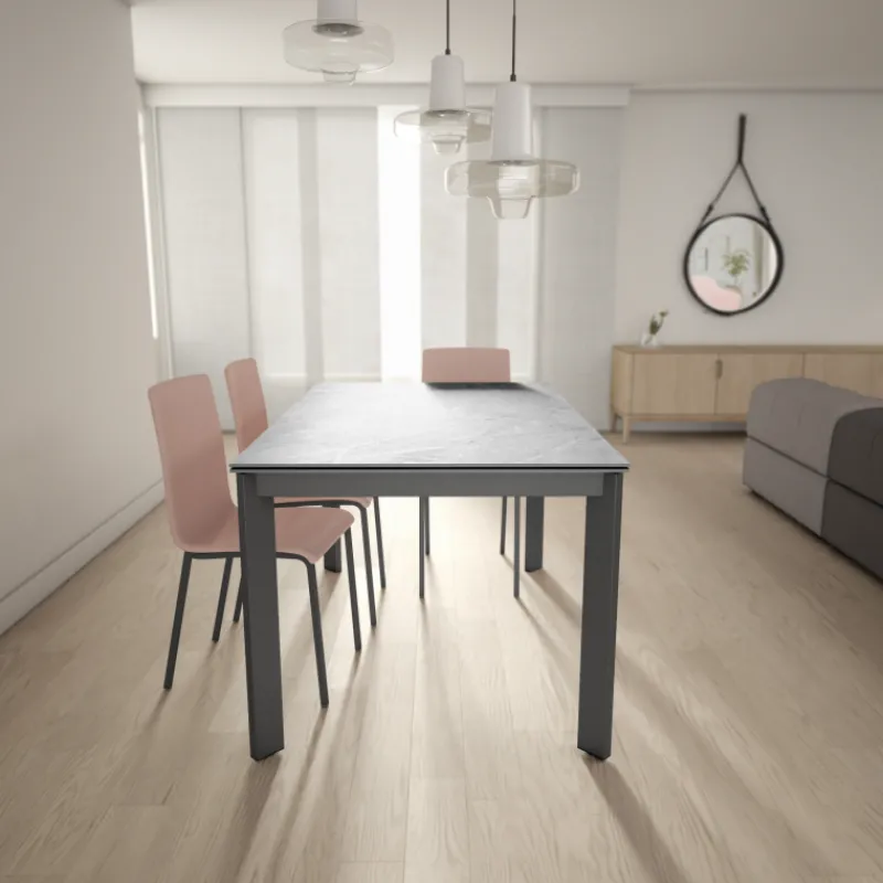 Cancio Poker Table extensible Dekton pieds métal> Table De Cuisine|Table Pour Petit Espace