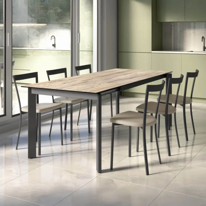 Cancio Poker Table petit espace extensible en céramique> Table De Cuisine|Table Pour Petit Espace