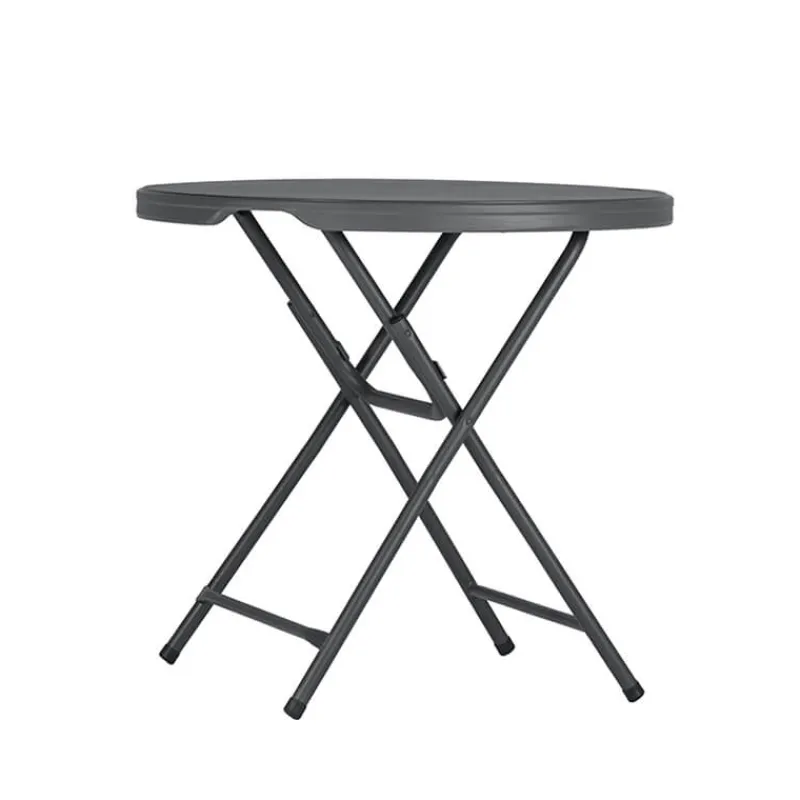 PraxisTable pliante ronde gris foncé> Table Pour Petit Espace