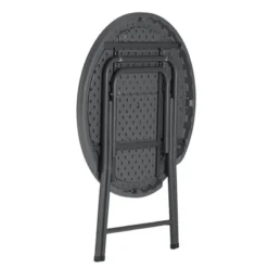 PraxisTable pliante ronde gris foncé><noscript><img width=