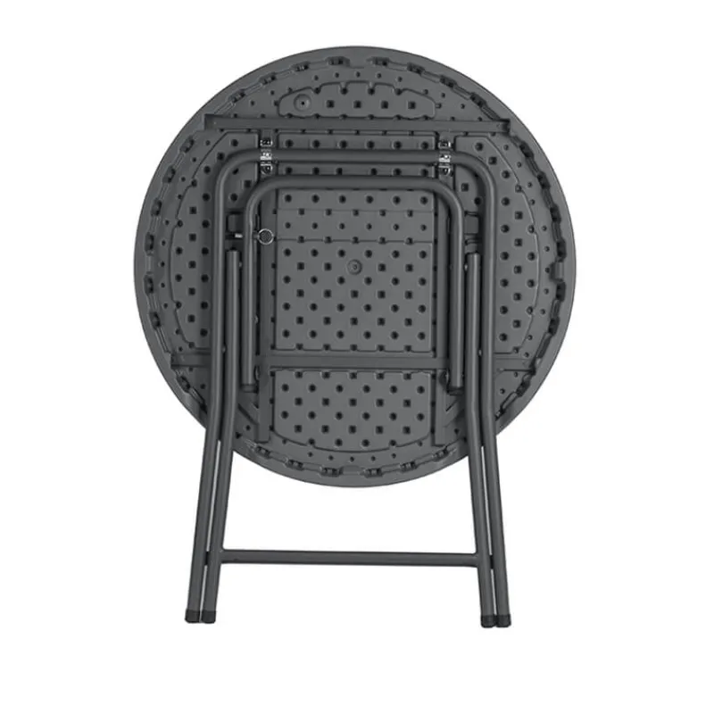 PraxisTable pliante ronde gris foncé> Table Pour Petit Espace