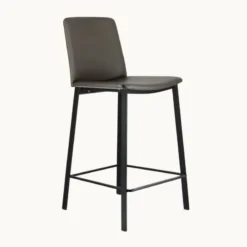 Perfecta Primera Tabouret snack belge rembourré en simili et pieds en métal><noscript><img width=
