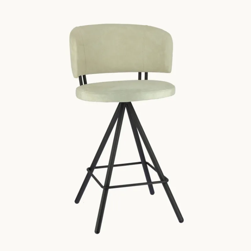 Perfecta Prélude Tabouret snack en tissu et pieds métal> Tabouret Snack (assise +/- 65 Cm)|Tabouret De Bar (assise +/- 80 Cm)