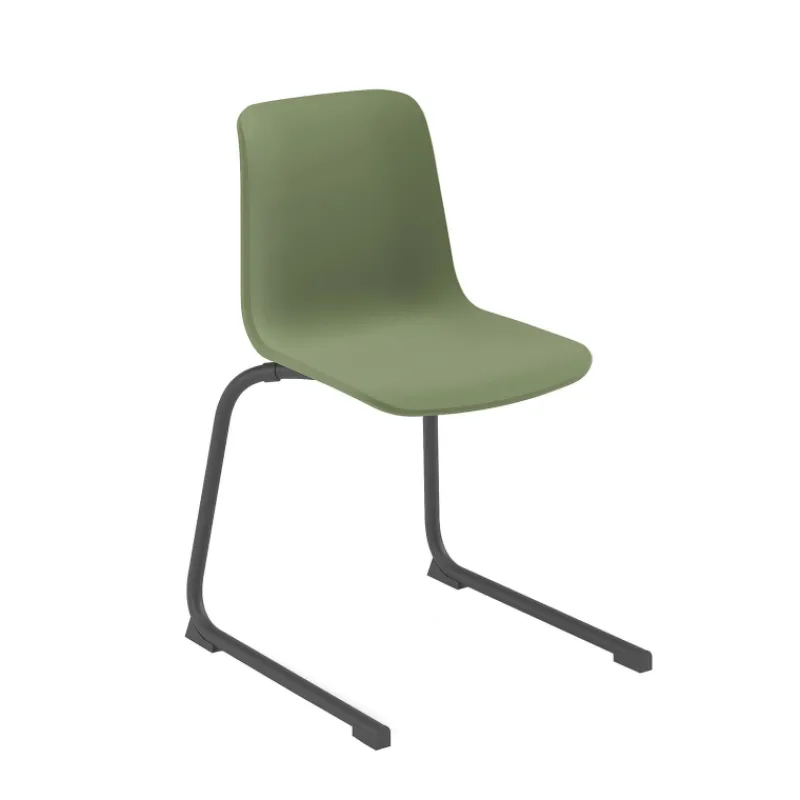 Perfecta Proza Chaise pied luge inversé empilable en métal coque polypropylène> Chaise De Cuisine