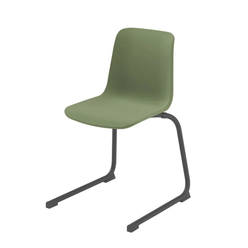 Perfecta Proza Chaise pied luge inversé empilable en métal coque polypropylène> Chaise De Cuisine