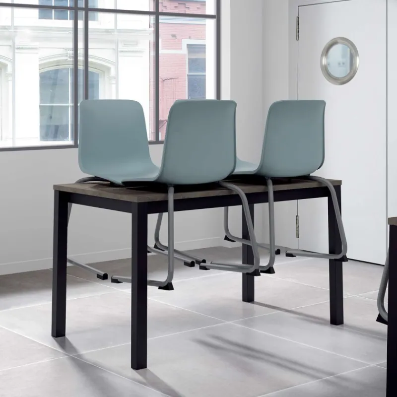 Perfecta Proza Chaise pied luge inversé empilable en métal coque polypropylène> Chaise De Cuisine