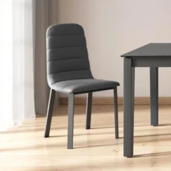 Cancio Pulsar Chaise contemporaine en tissu et métal> Chaise De Salle à Manger
