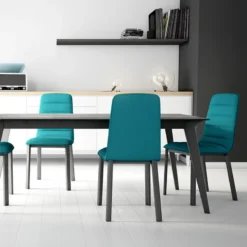 Cancio Pulsar Chaise contemporaine en tissu et métal> Chaise De Salle à Manger