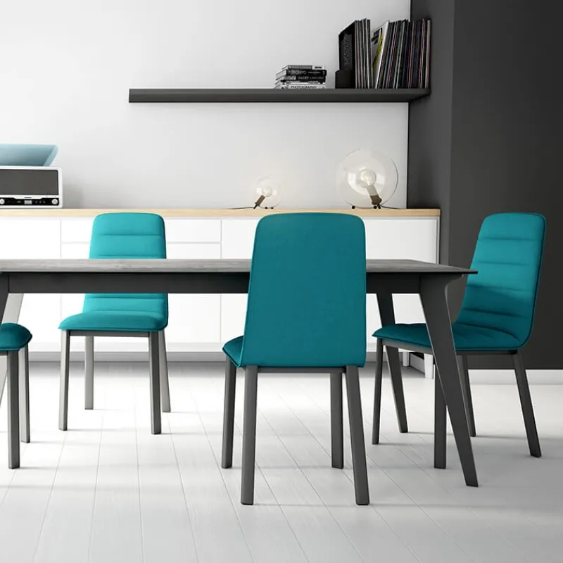 Cancio Pulsar Chaise contemporaine en tissu et métal> Chaise De Salle à Manger