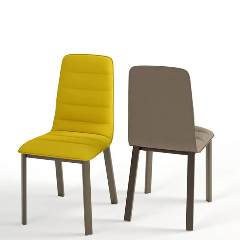 Cancio Pulsar Chaise contemporaine en tissu et métal> Chaise De Salle à Manger