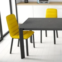 Cancio Pulsar Chaise contemporaine en tissu et métal><noscript><img width=