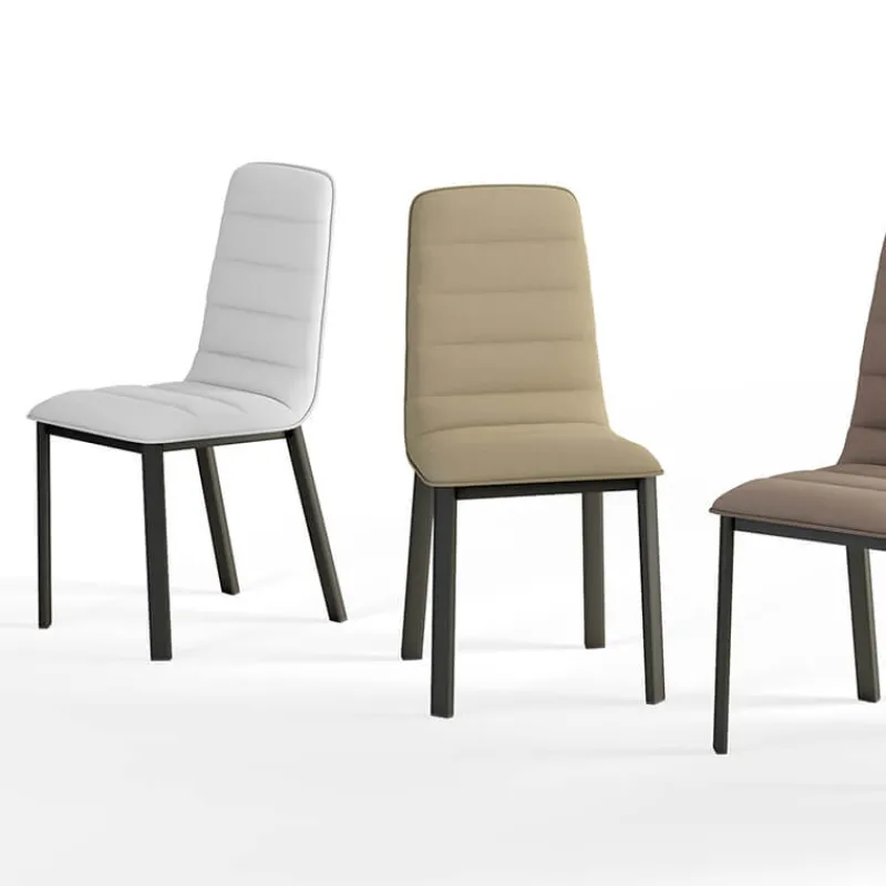 Cancio Pulsar Chaise contemporaine en tissu et métal> Chaise De Salle à Manger