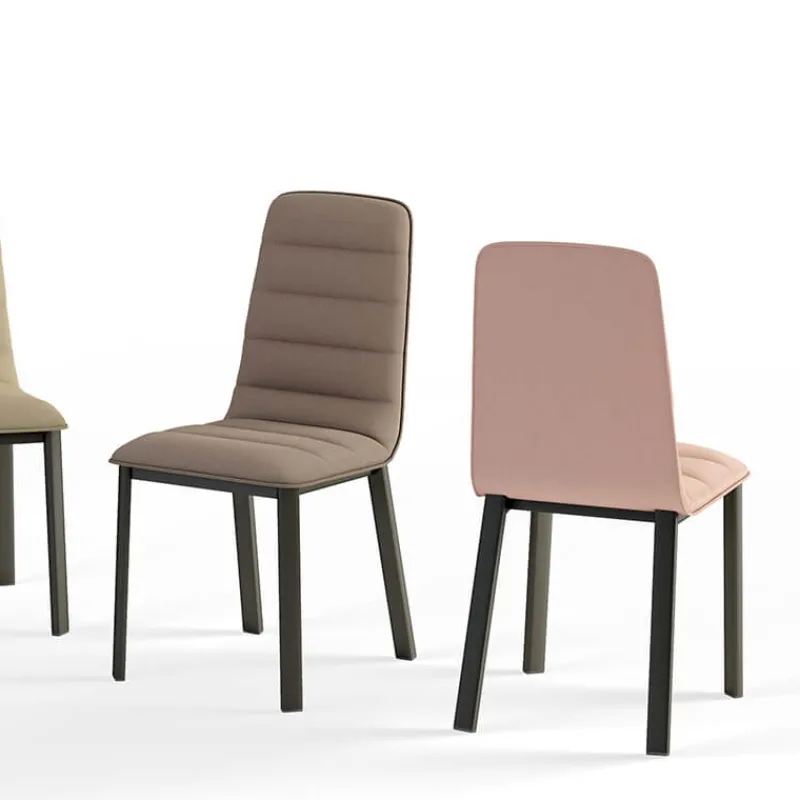 Cancio Pulsar Chaise contemporaine en tissu et métal> Chaise De Salle à Manger