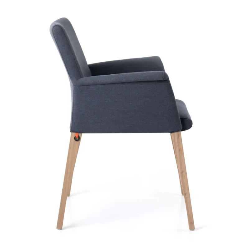 Mobitec Pure classic ® Fauteuil cocooning en tissu avec pieds en bois> Chaise De Salle à Manger|Chaise Salon