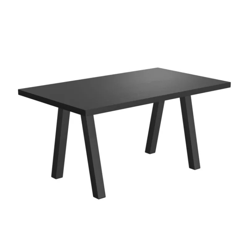 Perfecta Queen Table de salle à manger rectangulaire moderne avec pieds en métal> Table De Salle à Manger