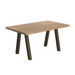 Perfecta Queen Table de salle à manger rectangulaire moderne avec pieds en métal><noscript><img width=