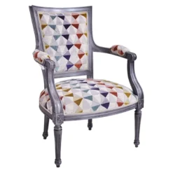 Paget Quentin Fauteuil cabriolet Louis 16 fabrication française en tissu et bois massif><noscript><img width=