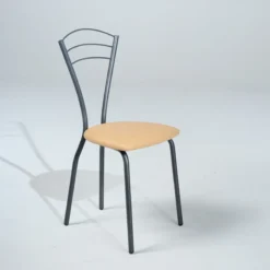 Carrier Rebecca Chaise contemporaine française en métal avec assise rembourrée><noscript><img width=