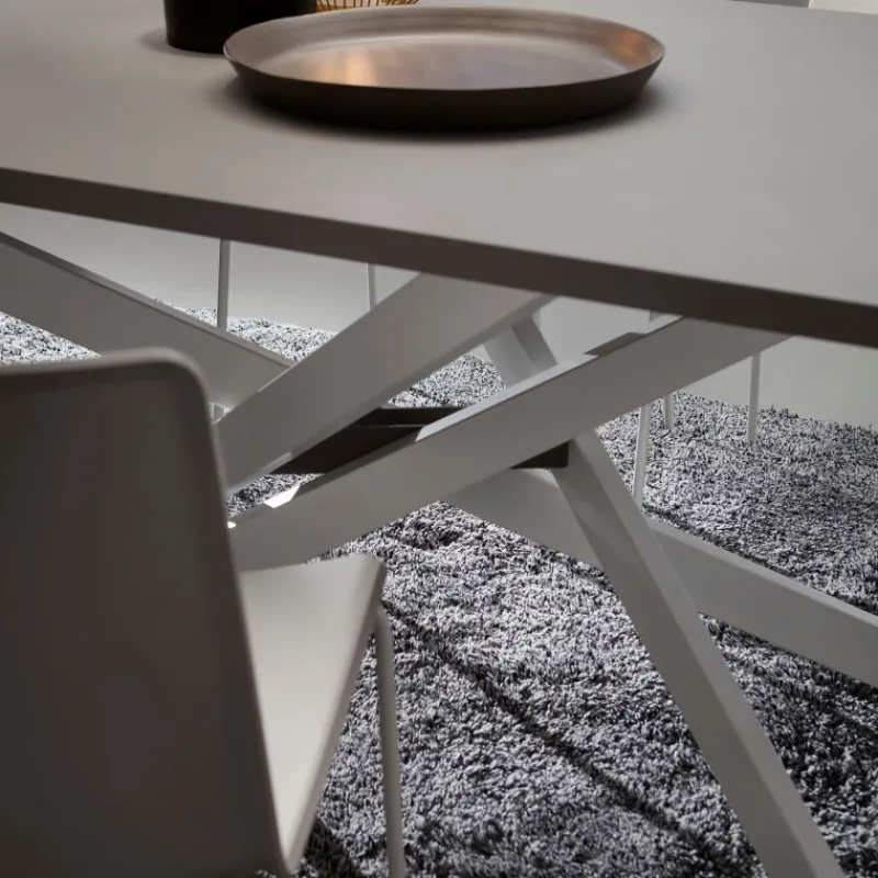 La primavera Renzo Table de salle à manger design extensible en fenix> Table De Salle à Manger