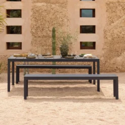 Rio Table de jardin en aluminium rectangulaire fabriquée en Italie><noscript><img width=