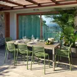 Rio Table de jardin extensible en polypropylène DurelTop et aluminium><noscript><img width=