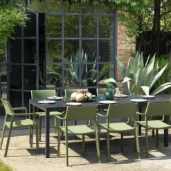 Rio Table de jardin extensible en polypropylène DurelTop et aluminium><noscript><img width=