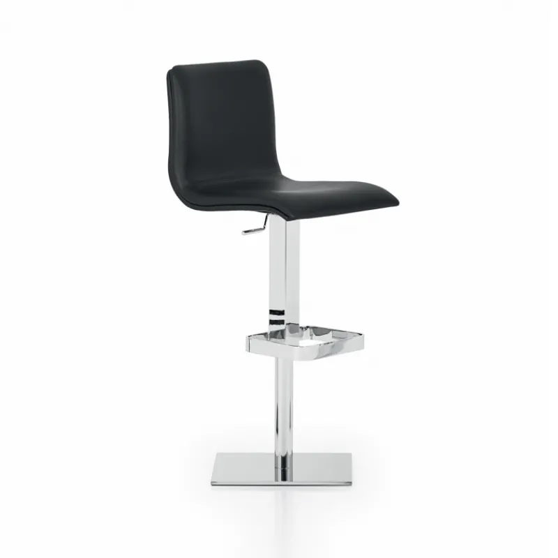 Peressini Rio Tabouret réglable en hauteur en synthétique et métal chromé> Tabouret Réglable En Hauteur|Tabouret Snack (assise +/- 65 Cm)